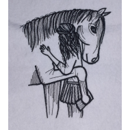 Girl Hugging Horse