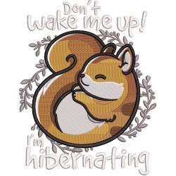 I'm Hibernating Squirrel Quote