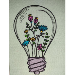 Flowers in Light Bulb