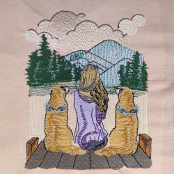 Girl With Dogs In Heaven