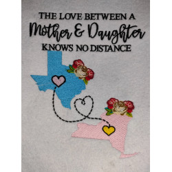 Mother and Daughter Love - Custom Digitizing