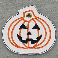 Halloween Pumpkin Face Key Fob