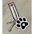 Dog Paw Heart Key Fob