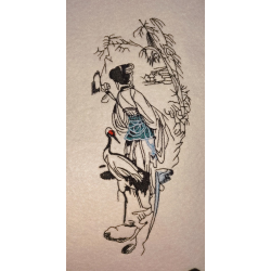 Crane with Japanese Girl