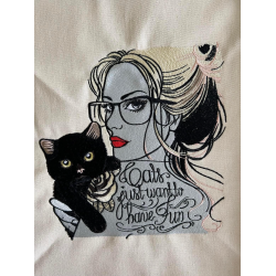 Cats Just Want To Have Fun Girl Quote