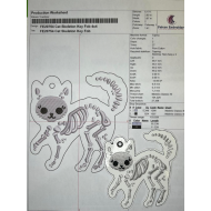 Cat Skeleton Key Fob