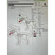 Spooky Dog Skeleton Key Fob
