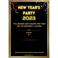 New Year Invitation Printable Cards
