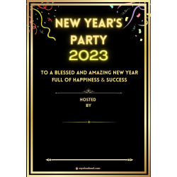 New Year Invitation Printable Cards