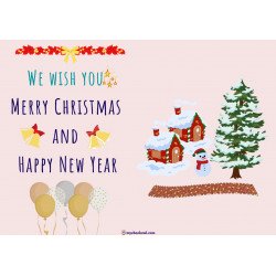 Christmas Landscape Printable Cards
