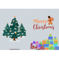 Merry Christmas Foldable Printable Cards