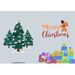 Merry Christmas Foldable Printable Cards