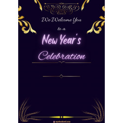 New Year Invitation Printable Cards