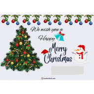 Merry Christmas Printable Cards in 3 Shades