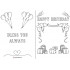Coloring Birthday Card Printable