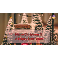 Christmas and New Year Greetings Printable Card
