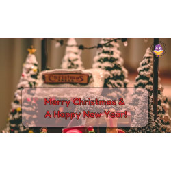 Christmas and New Year Greetings Printable Card
