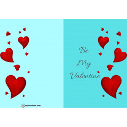 Be My Valentine Foldable Printable Cards