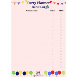 Party Planner Printable Set