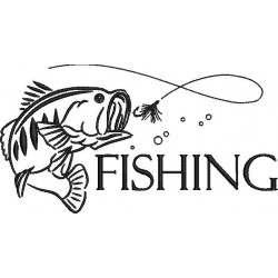Fishing Embroidery Design