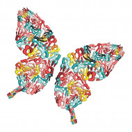 Human Hand Print Butterfly Shape