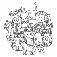 Abstract Black Cats