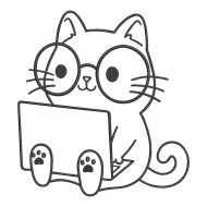 Cat With Laptop