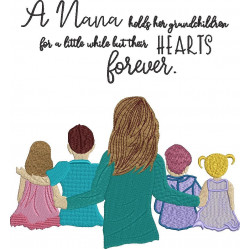 A Nana Holds Her Grandchildren