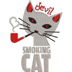 Devil Smoking Cat