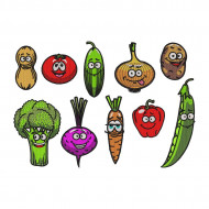 Cartoon Vegetables Characters