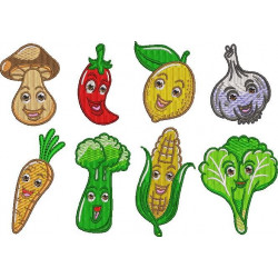 Happy Vegetables Cartoon