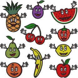 Cartoon Fruit Characters