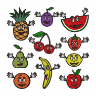 Cartoon Fruit Characters