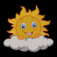 Happy Sun Behind Cloud
