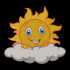 Happy Sun Behind Cloud