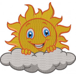 Happy Sun Behind Cloud