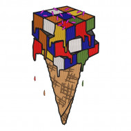 Melting Rubiks Cube Cone