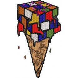 Melting Rubiks Cube Cone