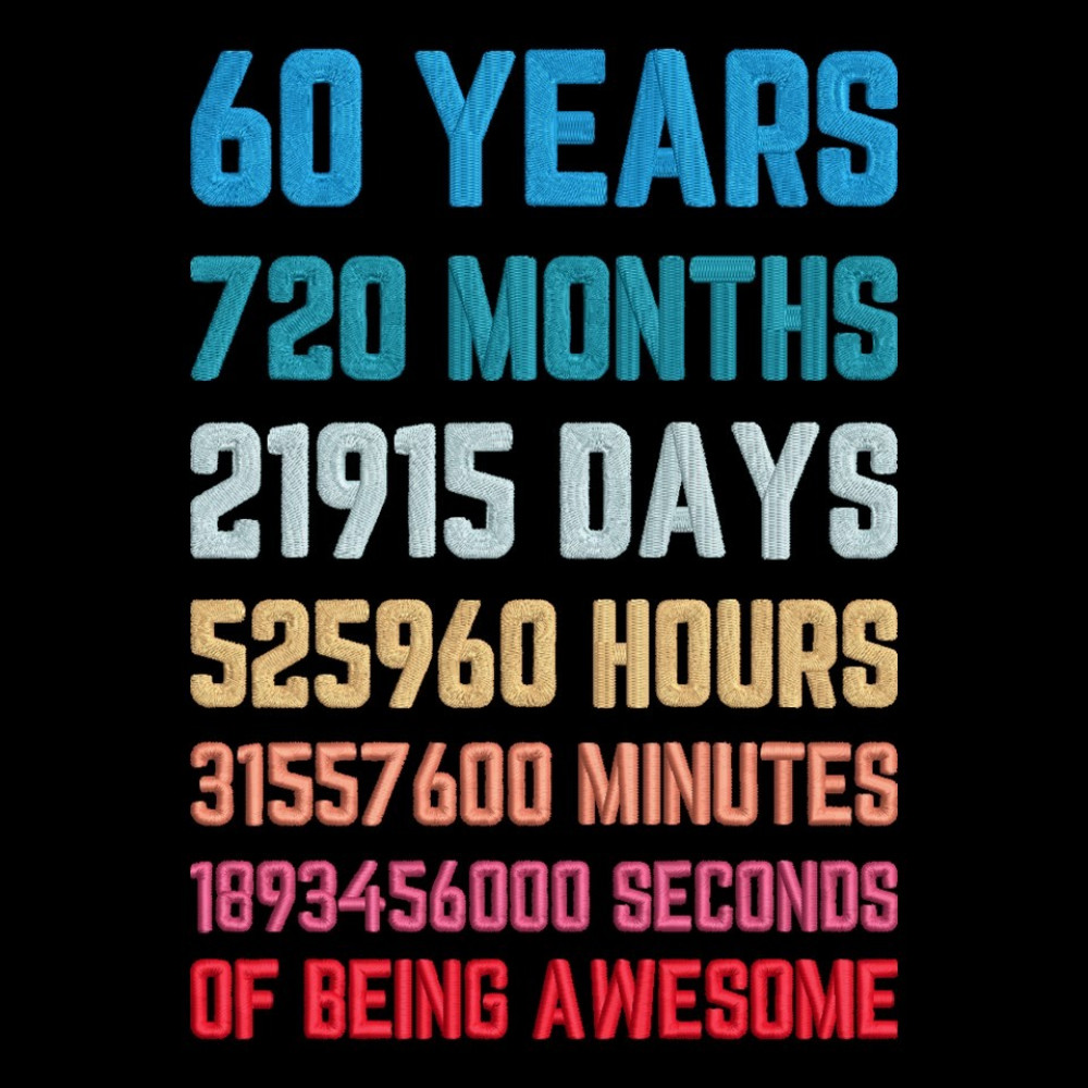 60 Years 720 Months Of Being Awesome