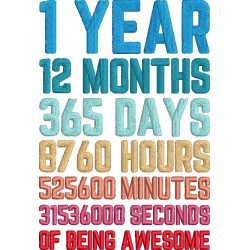 1 Year 12 Months Of Being Awesome