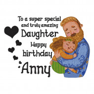 Daughter Happy Birthday - Customize Your Name Here