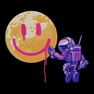 Astronaut With Happy Planet