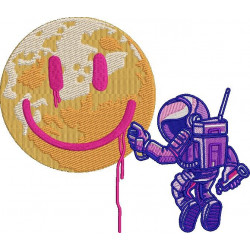 Astronaut With Happy Planet