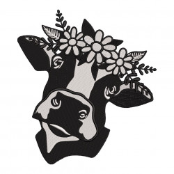 Cow In A Floral Wreath