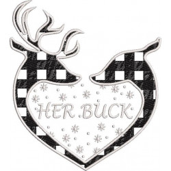 His Doe Her Buck Applique