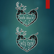 His Doe Her Buck Applique