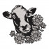 Cow With Sunflower