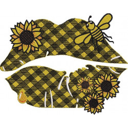 Sunflower Lips And Bee
