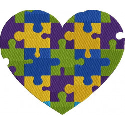 Puzzle Heart Shape