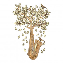 Saxophone Tree Design